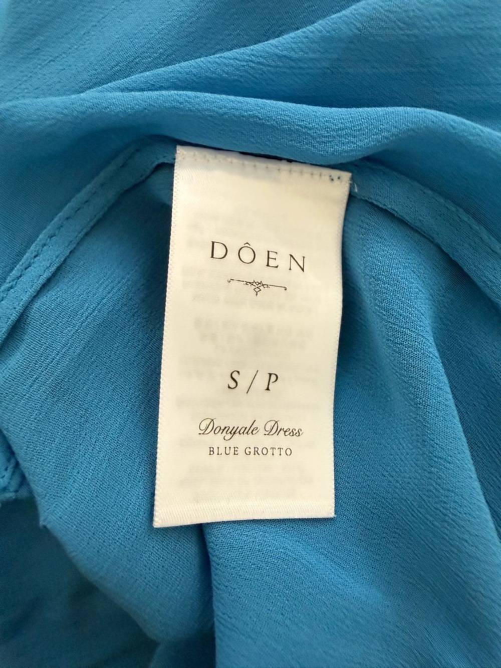 NWT DÔEN Donyale Dress in Blue Grotto Size S - Picture 15 of 17